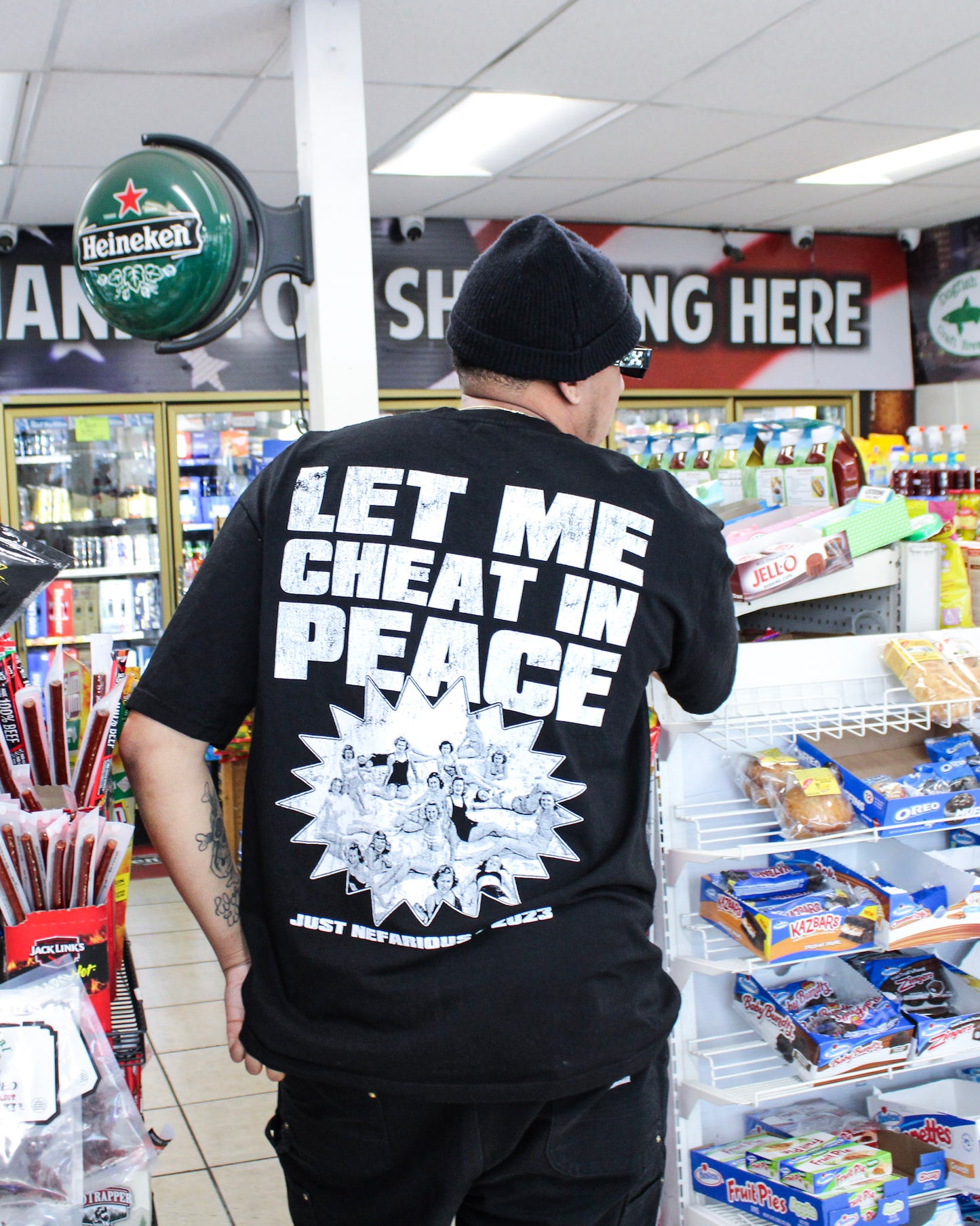 'LET ME CHEAT IN PEACE' BOXY TEE